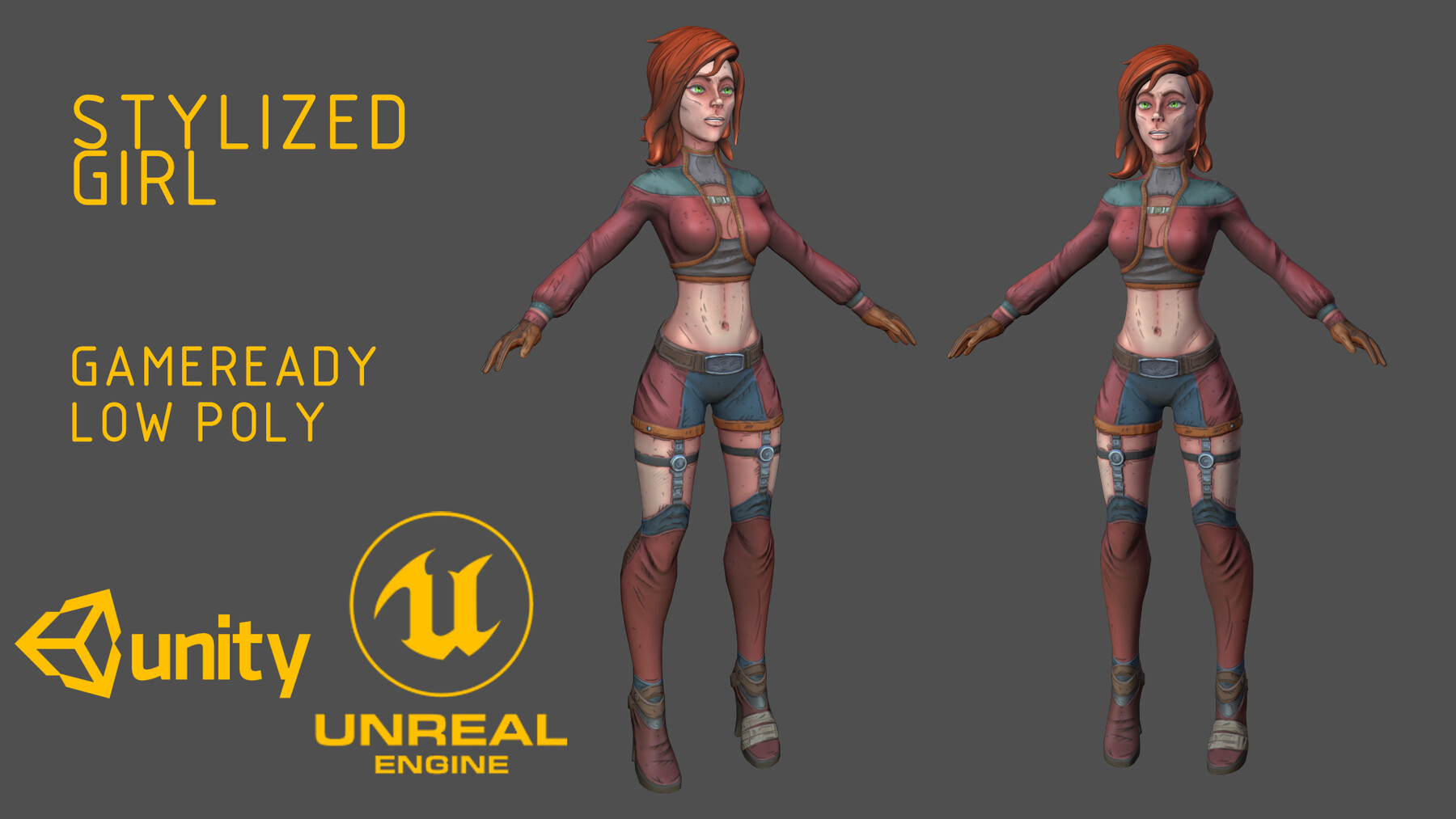 Artstation Stylized Girl Game Assets