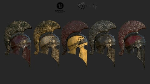 Antique spartan helmet the Corinthian type