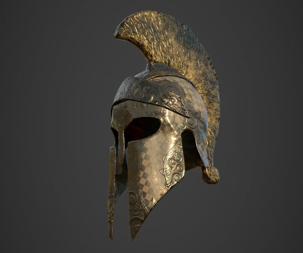 ArtStation - Antique spartan helmet the Corinthian type | Game Assets