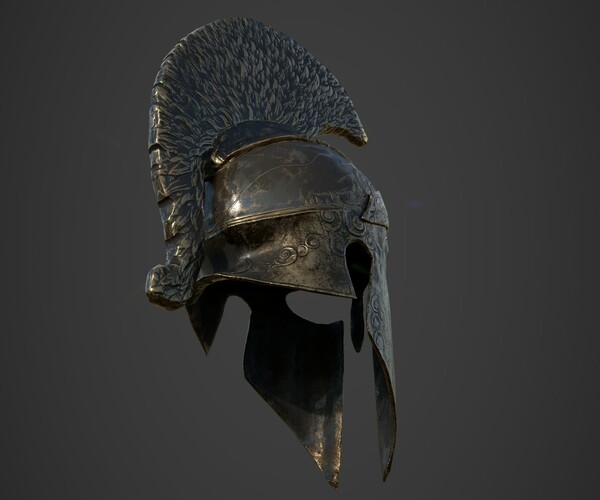 ArtStation - Antique spartan helmet the Corinthian type | Game Assets