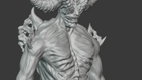 Demon creature highpoly