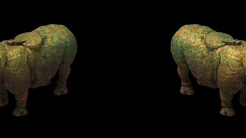 the tomb guardian beast rhinoceros stone statue 1