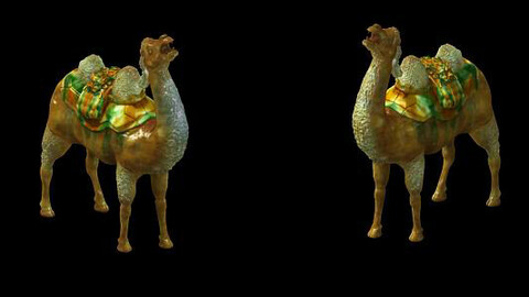 Game Model - Ancient tomb ceramic three - color ca