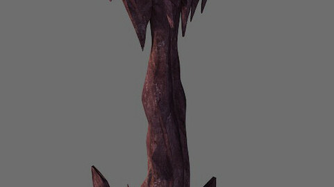 Game model - the stone pillars in the volcano cave