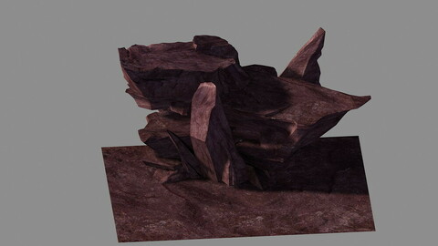Game Model - Volcano red stone