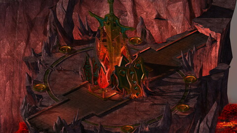 Game model - the altar on the volcano