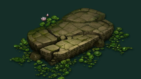 Game Model - Kapya Buddha Forest Big Lotus Block