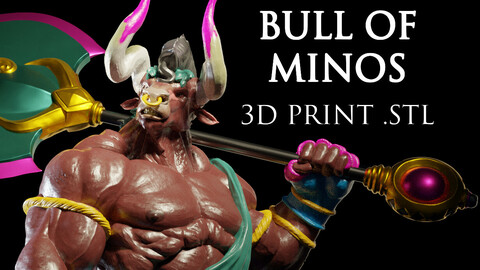 Minotaur - Asterius, Bull of Minos 3D Print .stl