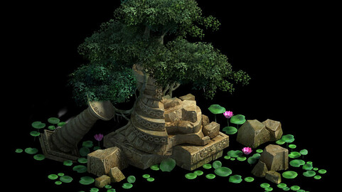 Kashayana Buddhist Forest Broken Water Pagoda
