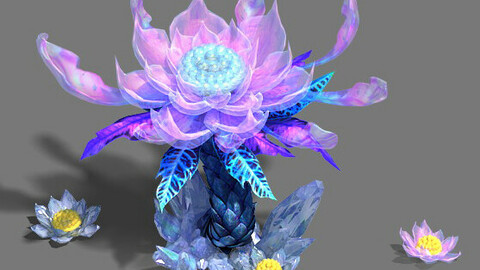 Ice and snow - snow lotus