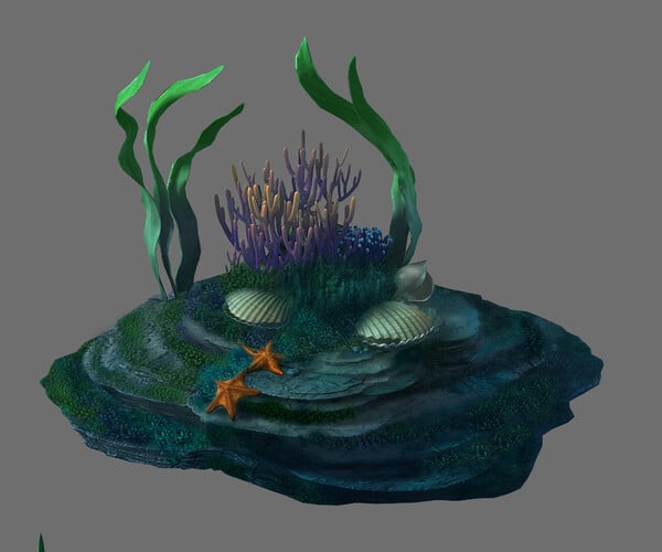ArtStation - Game Model - Seabed - Coral Reef | Game Assets
