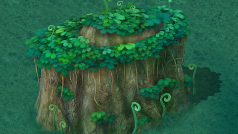 Cartoon version - spore forest terrain