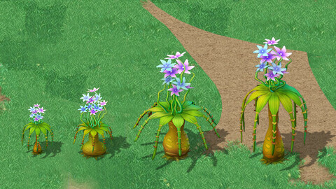 Cartoon version - braid flower