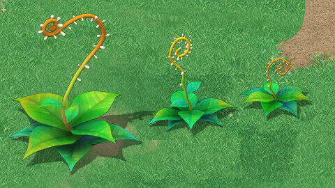 Cartoon version - moving tentacles grass