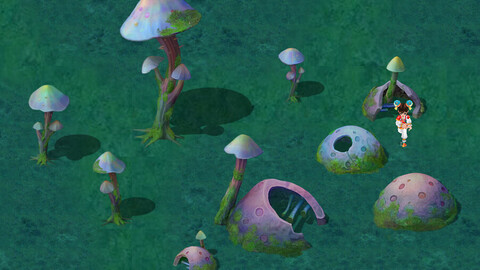 Cartoon version - fossil spores
