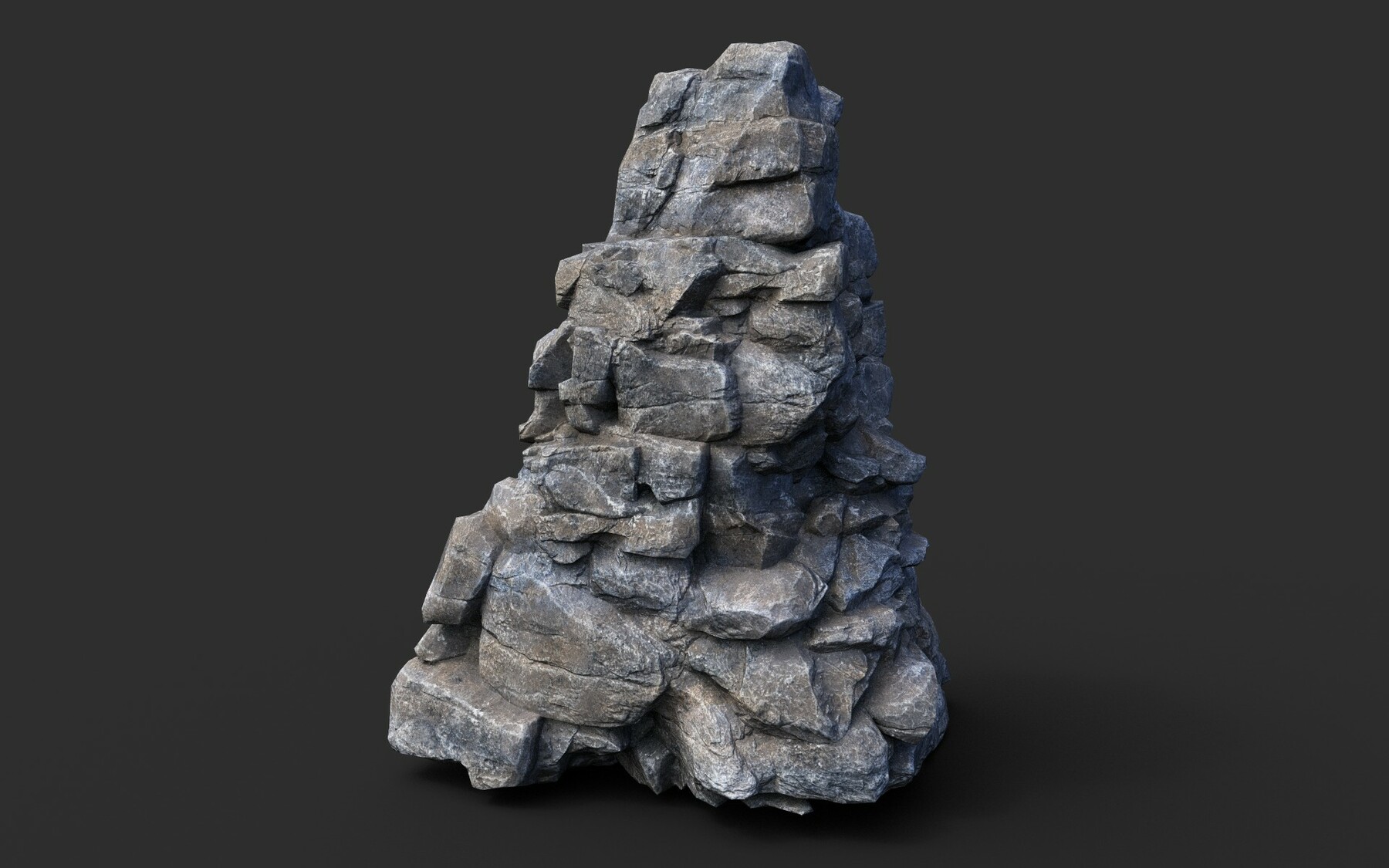 ArtStation - Low poly Gray Cliff Modular Rock Collection 210417 | Game ...