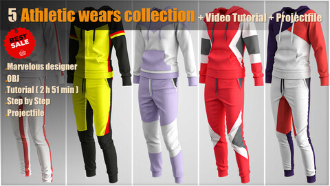 Athletic wears collection + Video Tutorial + Project file