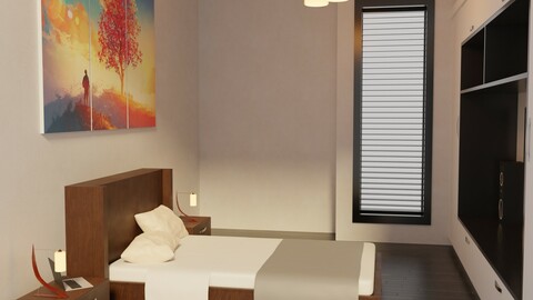 Modern Bedroom - Hotel Room