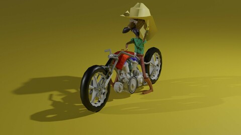personaje de vaquro 3d hecho en blender