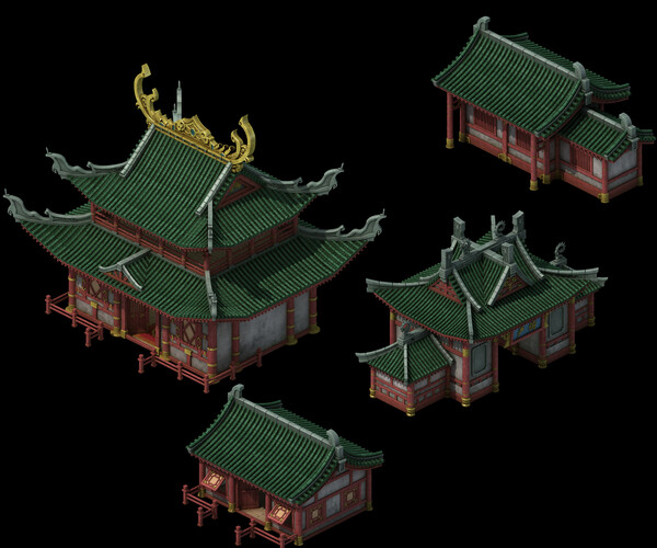 ArtStation - Building - Yanfu - residential 01 | Game Assets