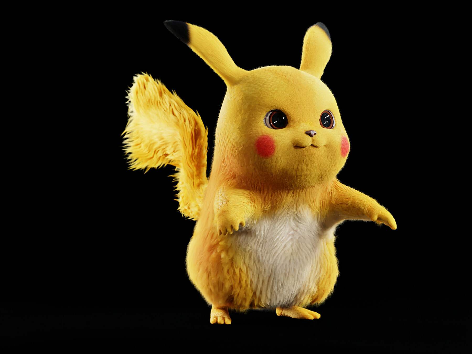 ArtStation - Pikachu - 3D Model + Ash's Cap + Pokeball | Game Assets