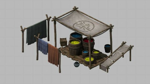 Small vendors - dye cloth Square 01