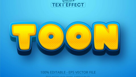 Toon text, 3d editable text effect