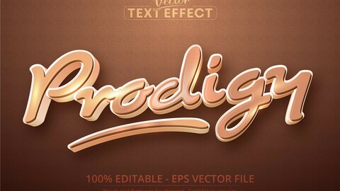 Prodigy text, cartoon style editable text effect