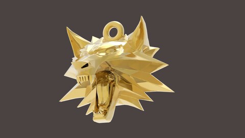 Witcher medallion 3D print model