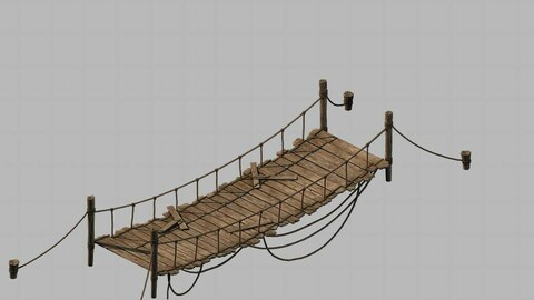 Yumen off - rope wooden bridge 01
