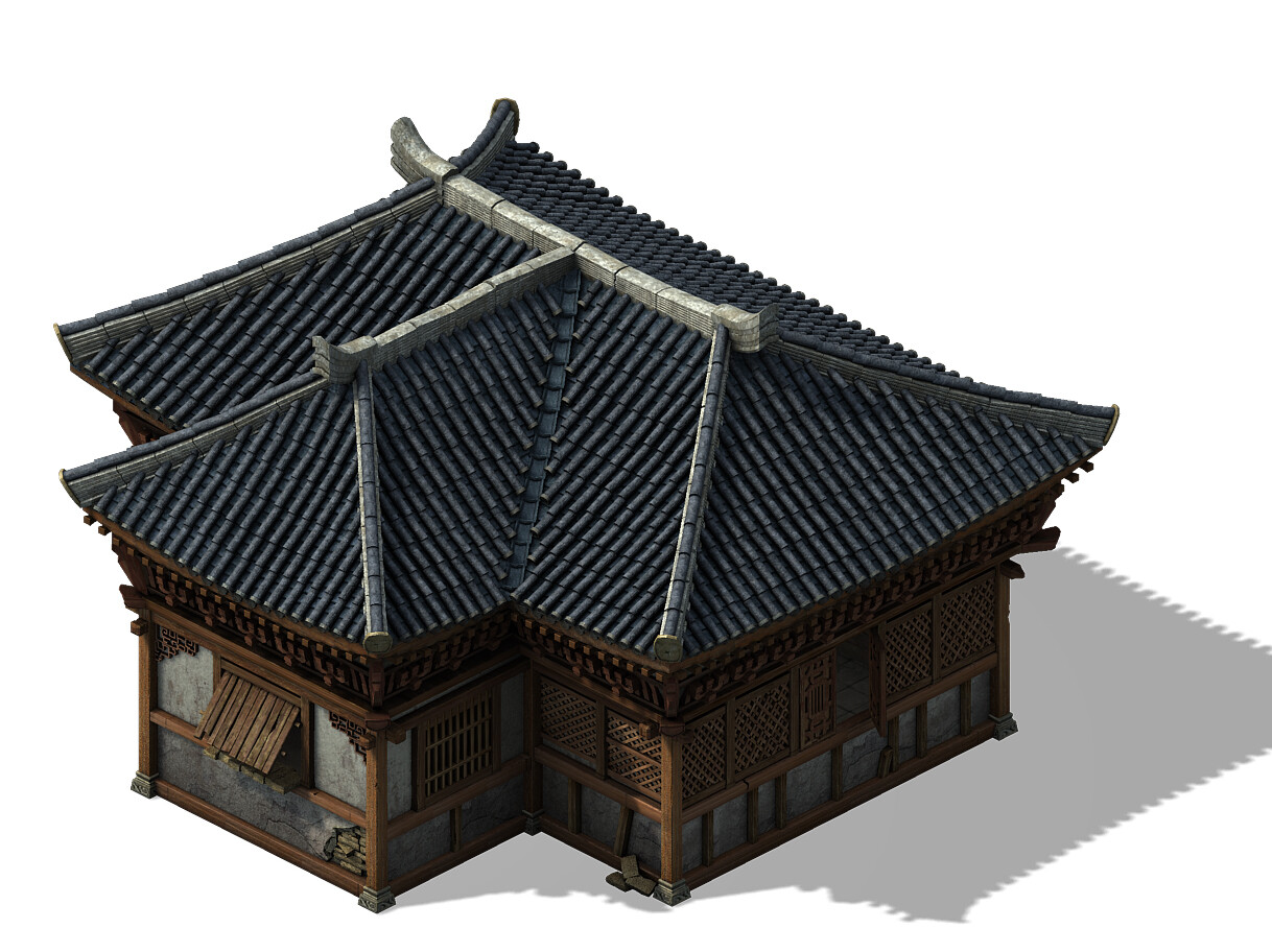 Break house. Jacobs House II 3d model. Crab buildings 3 d Max. Korean House 3d PNG.