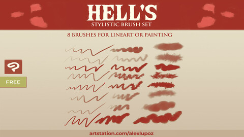 LPZ Hell's - Stylistic Brushes for CSP/Manga Studio 5