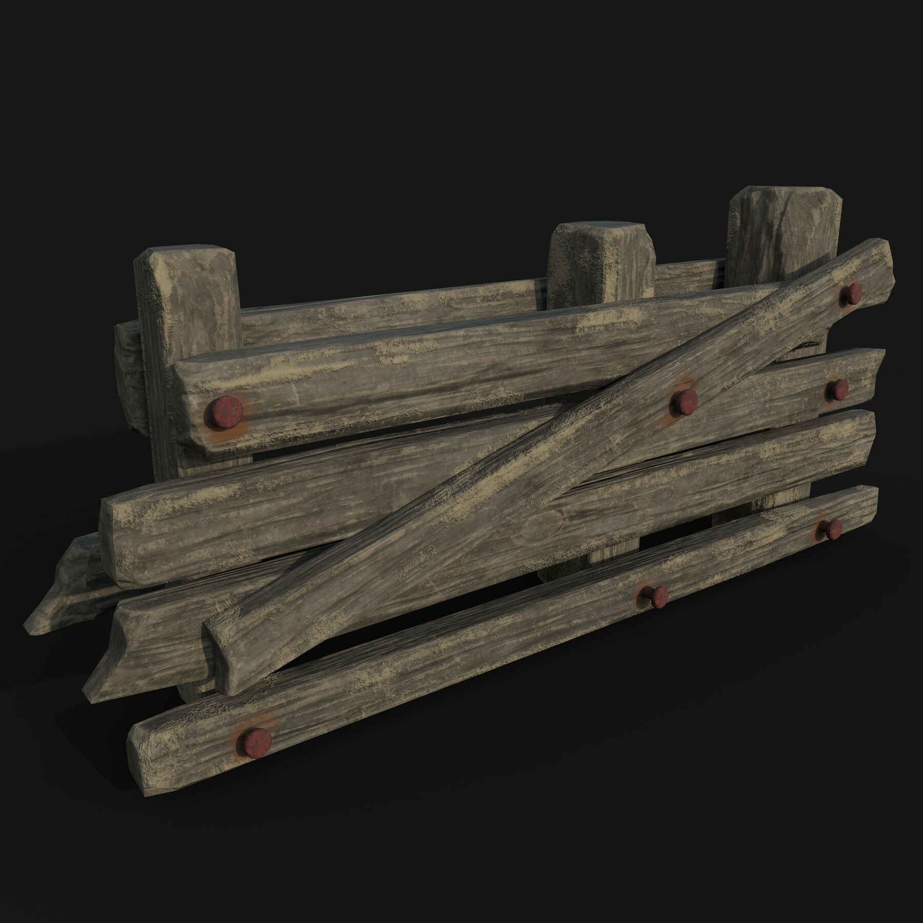 ArtStation Wooden Barricade Game Assets