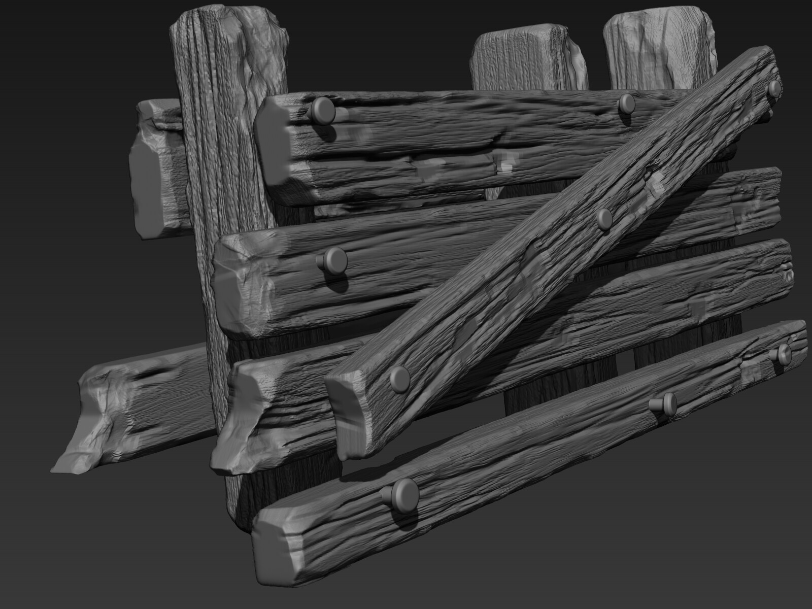 ArtStation - Wooden Barricade | Game Assets