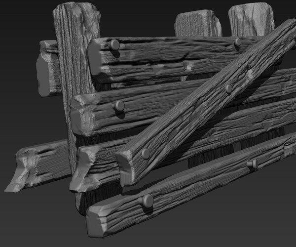 ArtStation - Wooden Barricade | Game Assets