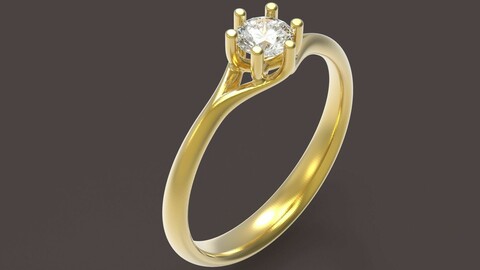 Narcissus engagment ring 3D print model