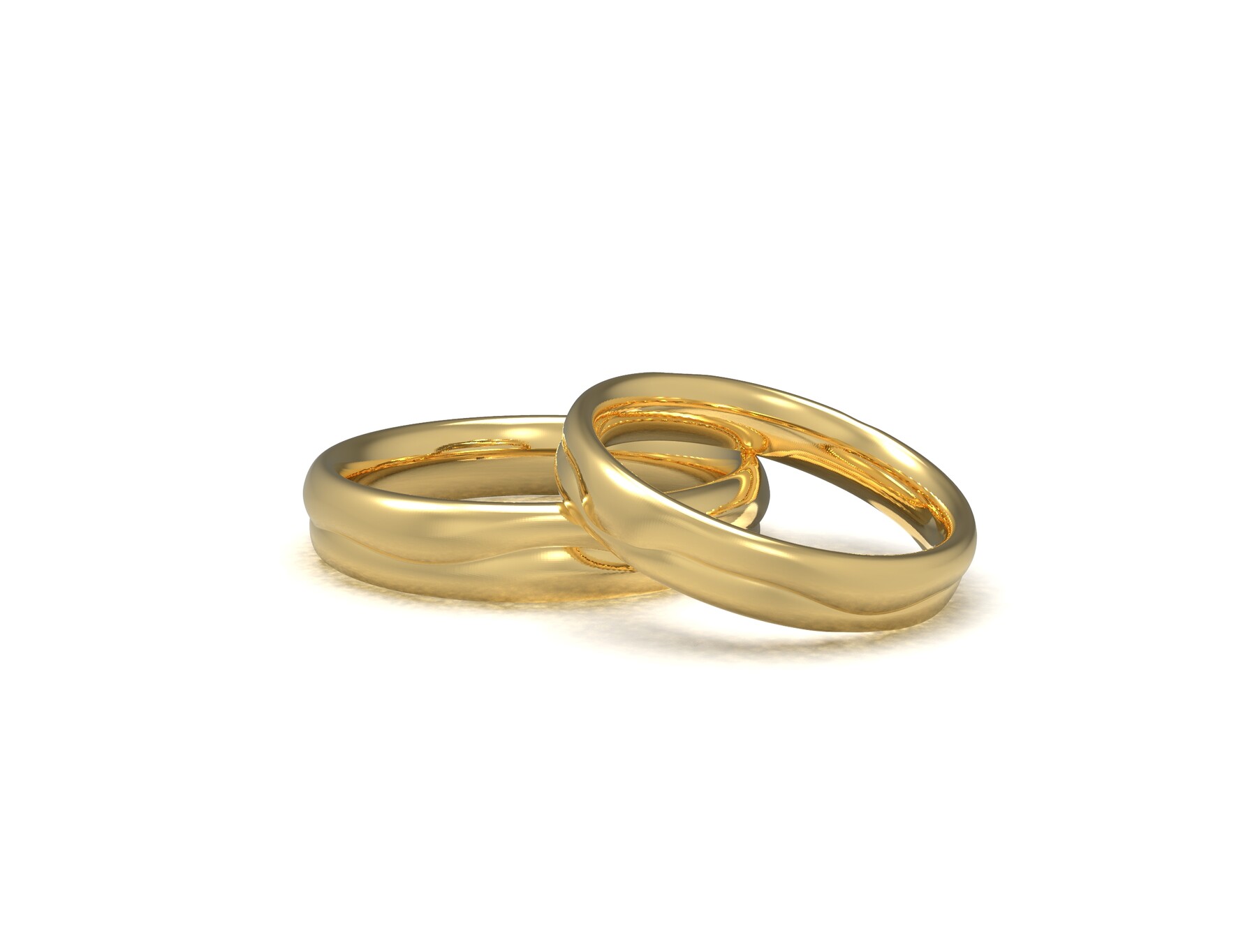 ArtStation 2 lives 1 fate wedding comfort rings 3D print model