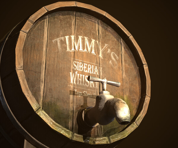 ArtStation Whiskey / Beer Barrel Game Assets