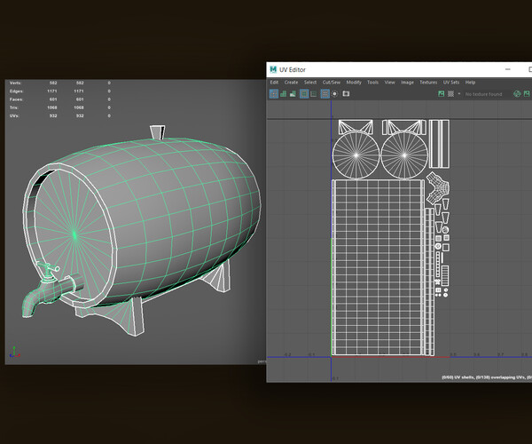 ArtStation Whiskey / Beer Barrel Game Assets