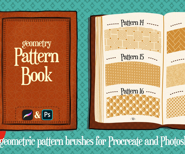 ArtStation - Procreate and Photoshop Geometric Pattern Brushes | Brushes