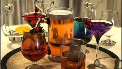 Cheers Drink Tray and Drinks