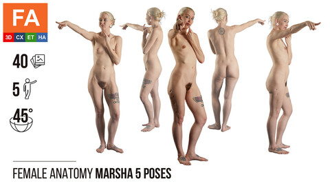 Female Anatomy | Marsha 5 Various Poses | 40 Photos