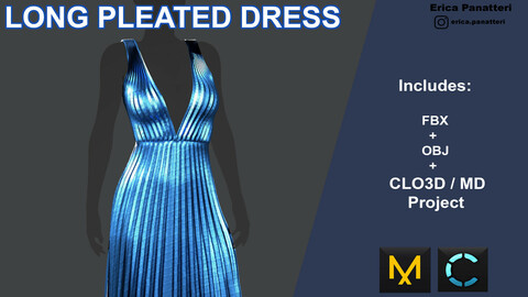 Long pleated dress