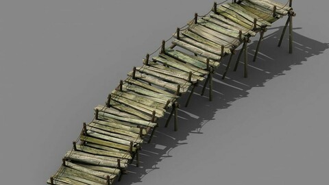 Explore the mountains - wooden bridge 01