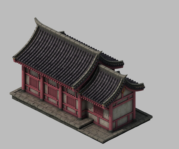 ArtStation - Tang Dynasty Building - with room 01 | Game Assets