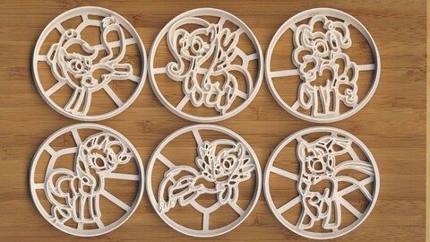 My Little Pony - Cookie Cutters [3D-models, free. For 3D-printing]