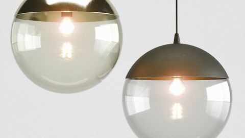 H&M Metal pendant light 3D model