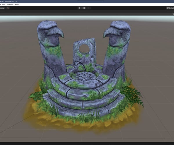 ArtStation - Ancient altar Low-poly 3D model | Game Assets