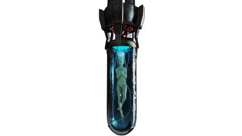 Sci-Fi Human Capsule Cyberpunk