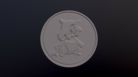 Cubone 3D printable model - Pokémon collectibles